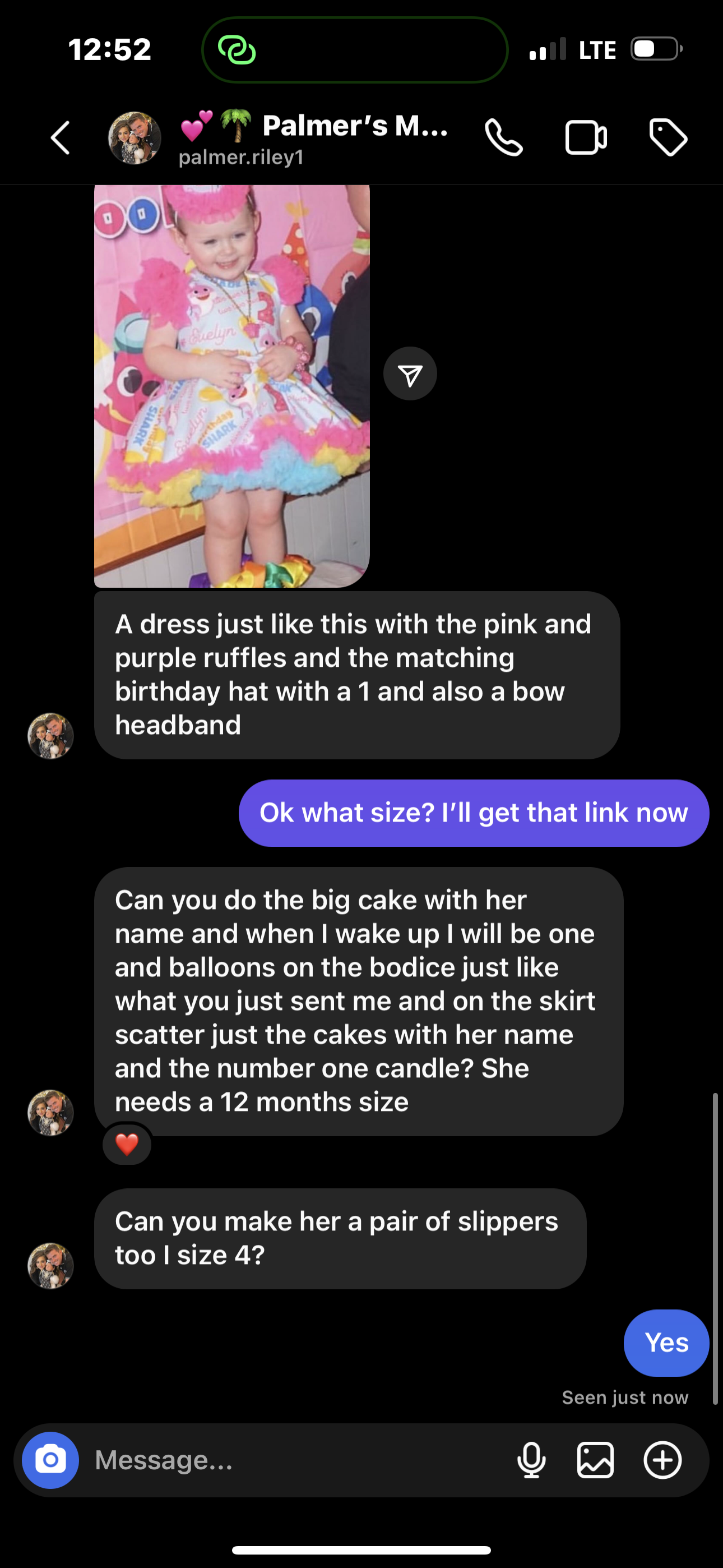 Reserved- RUSH- custom designed bday dress, hat and slippers