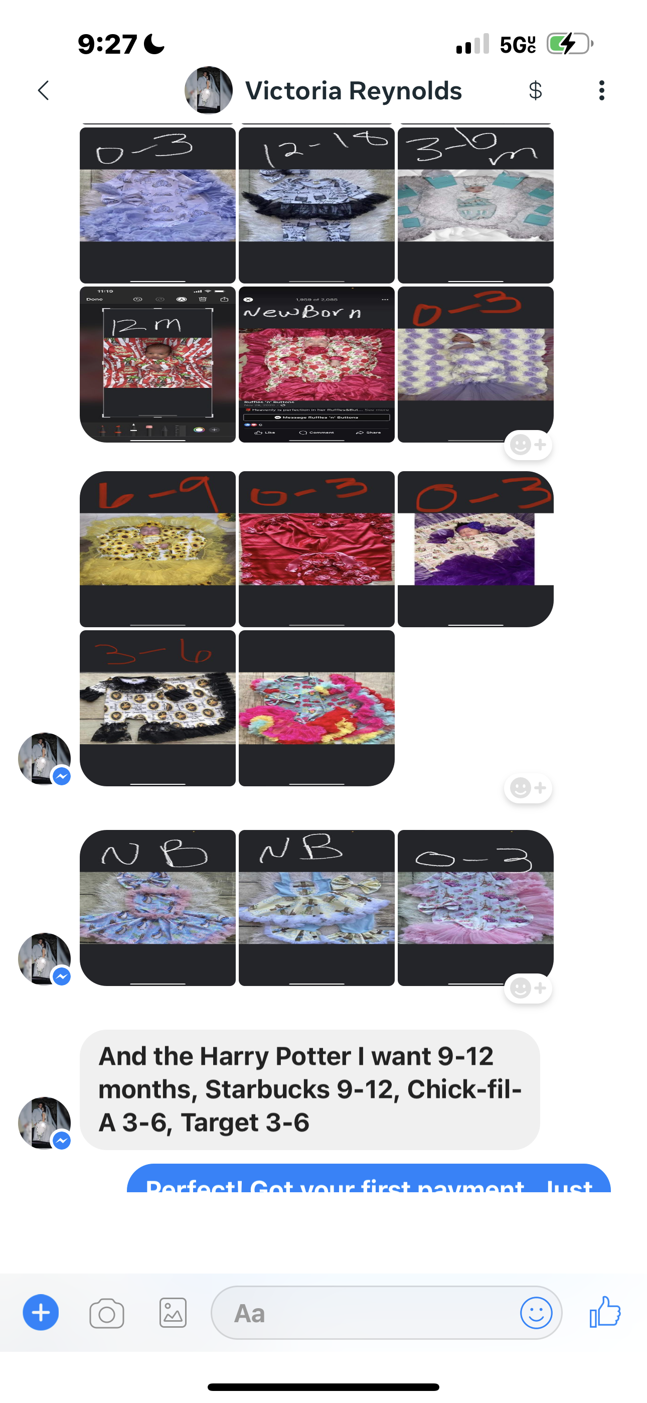 Reserved- 1/2 payment- 23 sets Final payment