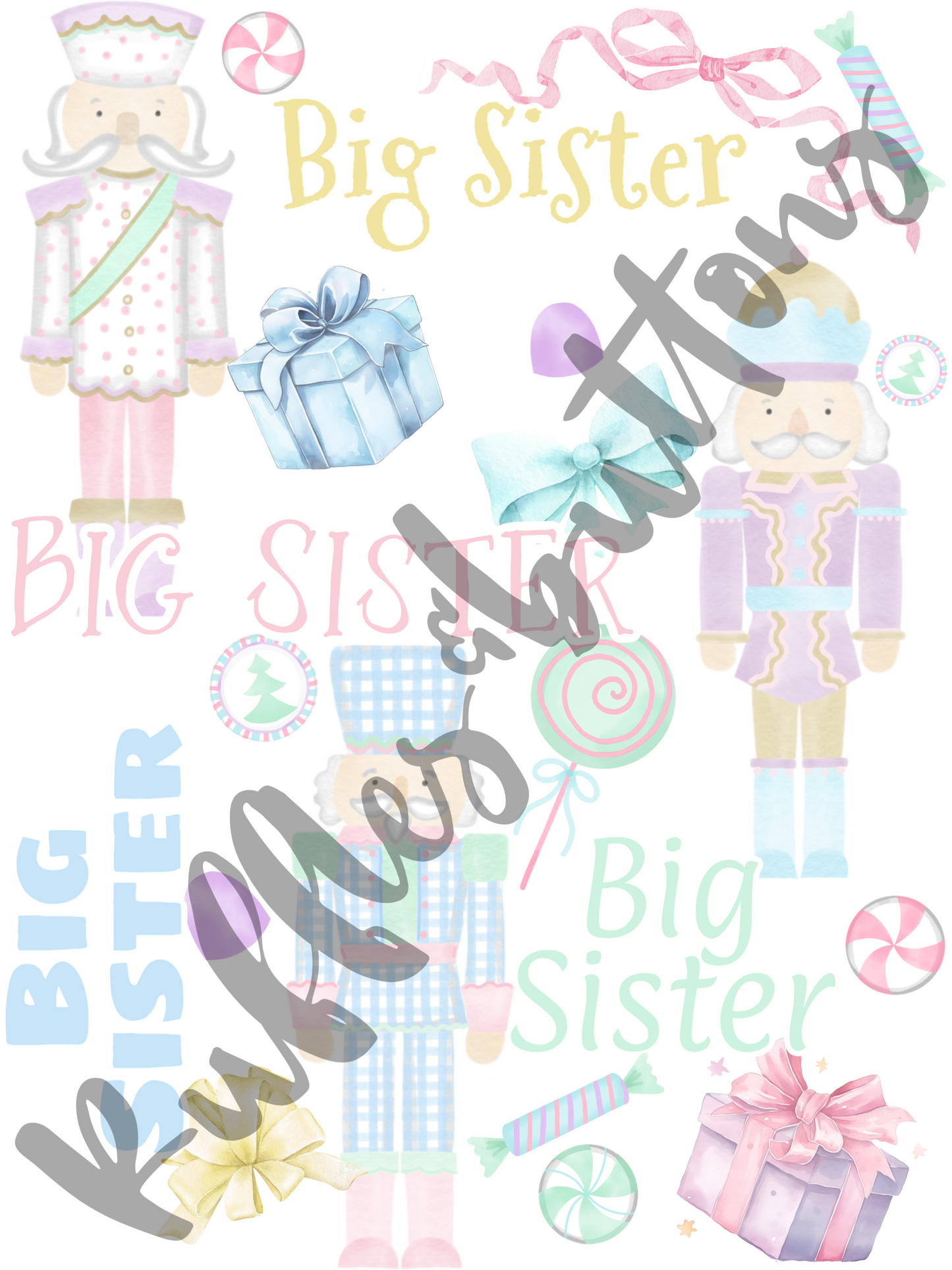 Reserved- baby sister/big sister gown set and dress