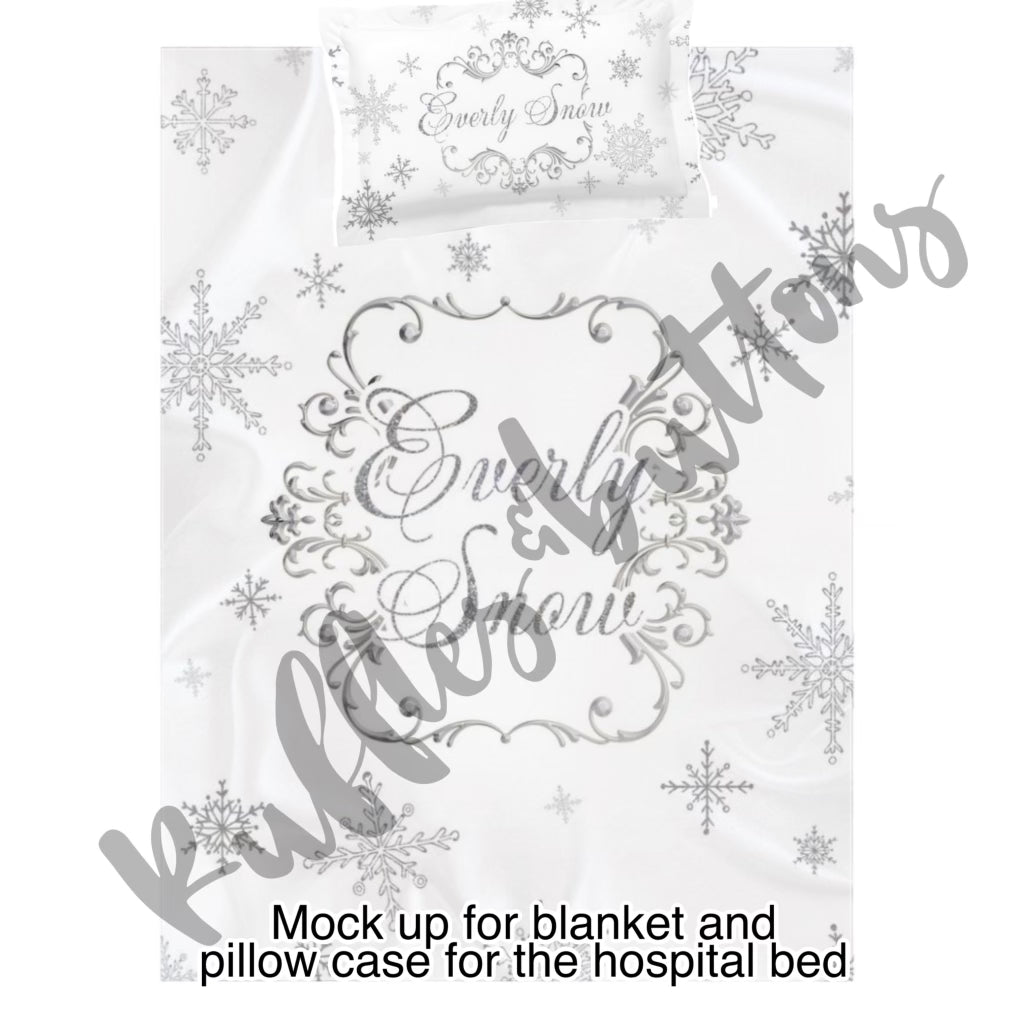 Reserved- blanket and pillow case for the hospital bed