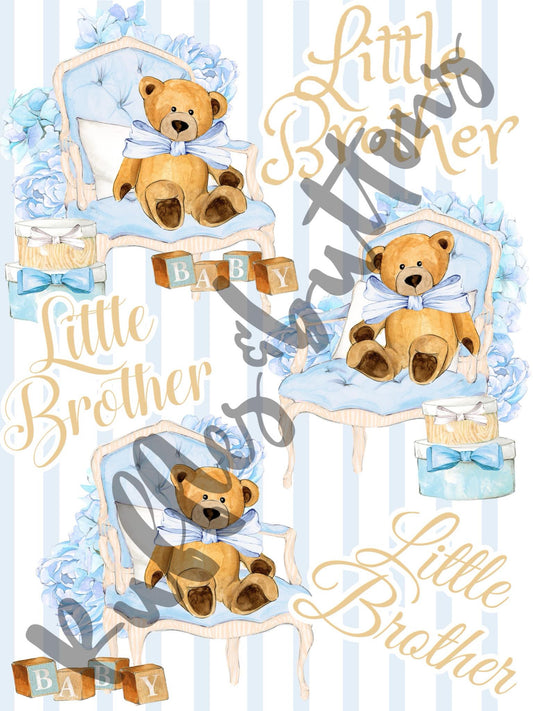 Reserved- gown set, big brother shirt, big sister set, robe, blanket and pillowcase for the hospital bed