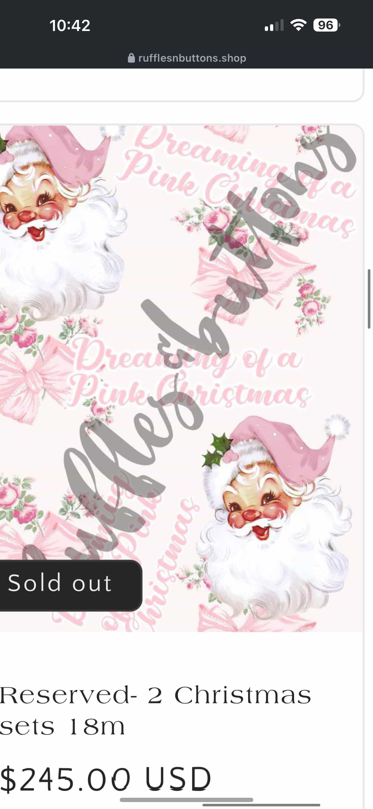 Reserved- Christmas sets