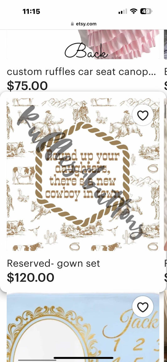 Reserved- 3 sets Elijah James