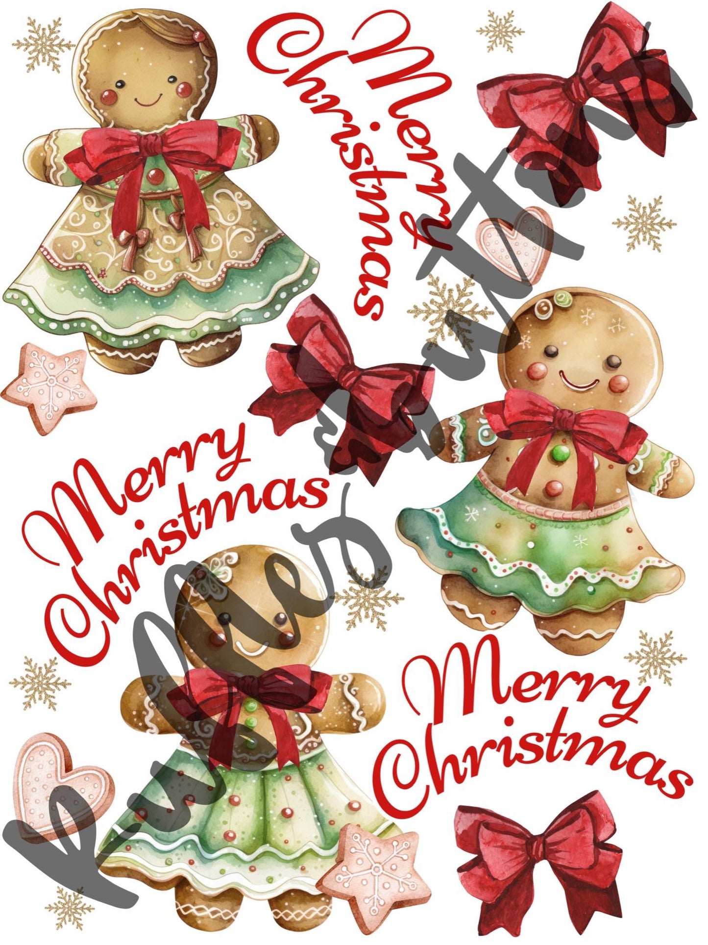 Reserved- night gown robe pant set Christmas gingerbread, new years