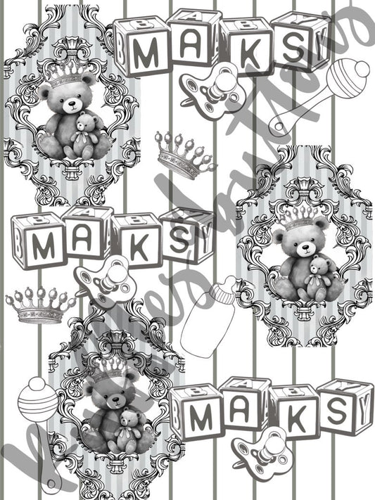 Reserved- swaddle set, delivery gown, dad shirt