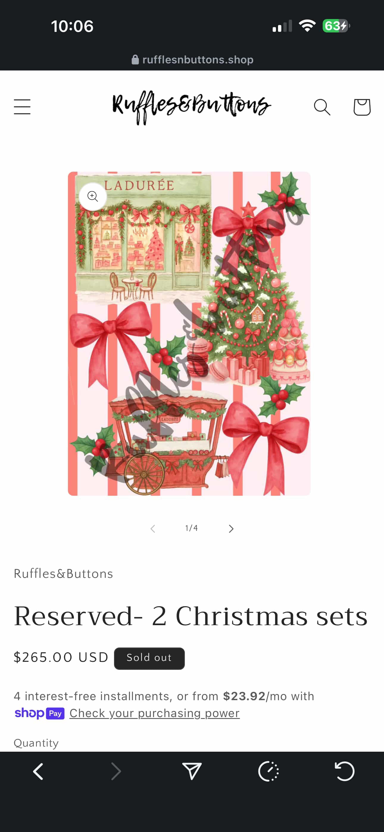 Reserved- Christmas sets