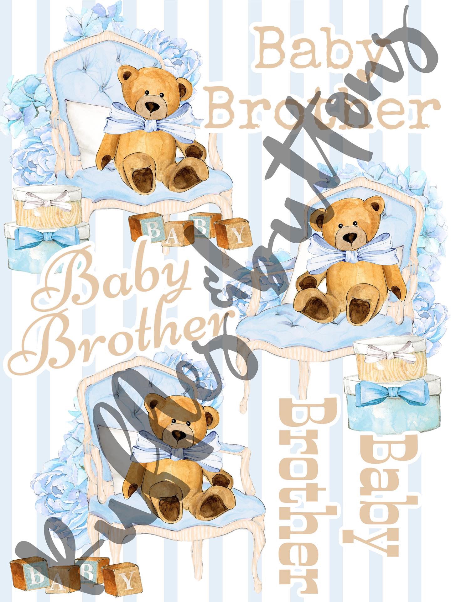 Reserved-3 gown sets, big brother/sister shirts, sash set