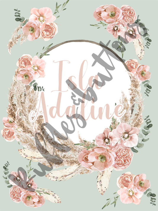 Reserved- sibling shirts to match gown set Isla