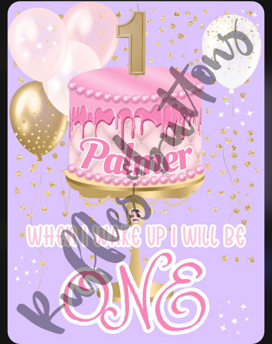 Reserved- RUSH- custom designed bday dress, hat and slippers