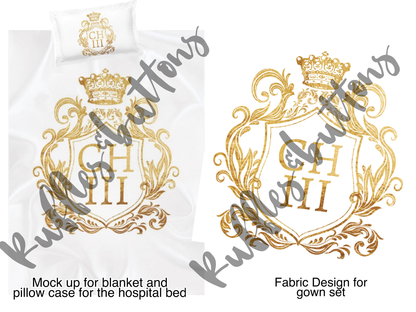 Reserved- bedding set and gown set CHIII