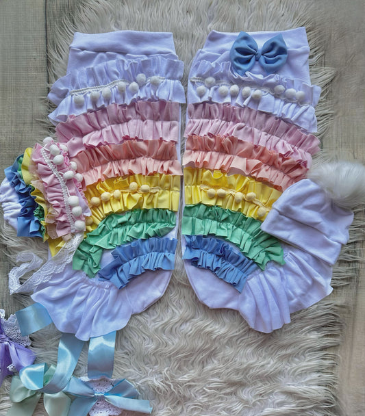 Ready to ship- twin rainbow cocoon set