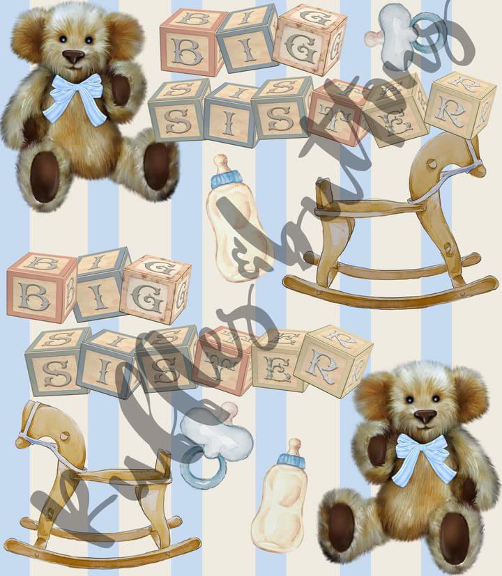 Reserved- gown set, big brother shirt