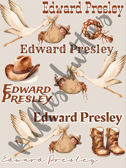 Reserved- delivery gown and swaddle set. Edward Presley. RUSH