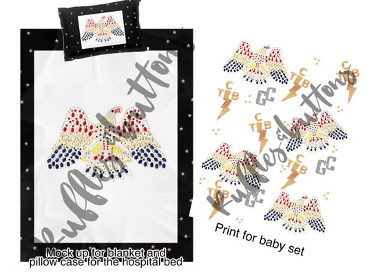 Reserved- gown set, bedding GC throw pillows