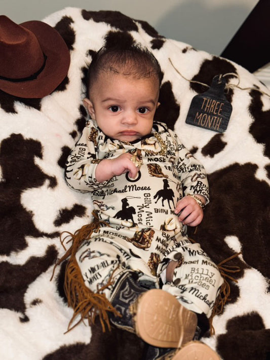 Reserved- Waylon romper set