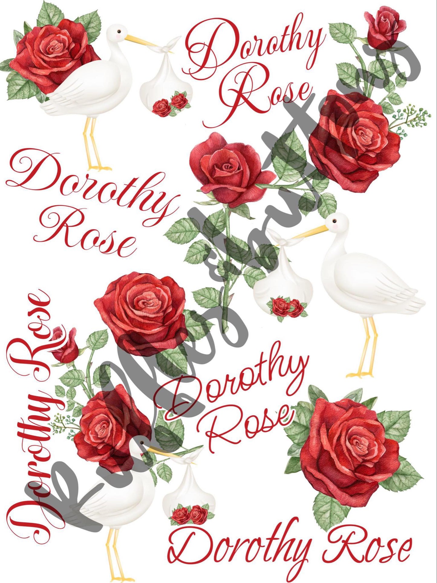 Reserved- Dorothy Rose swaddle set and gown set