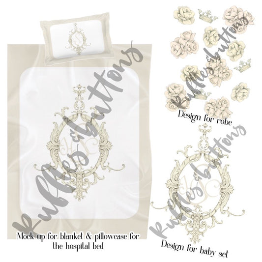 Reserved- gown set, robe and bedding