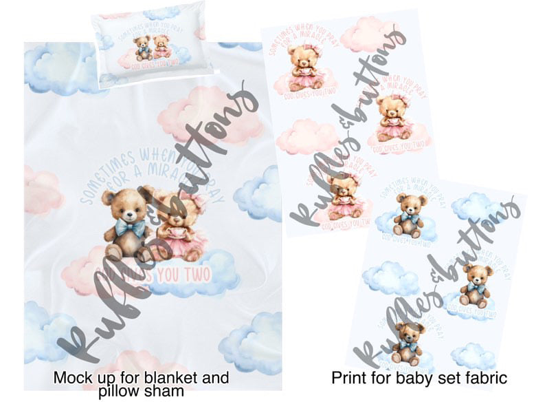 Reserved- twin gown sets, robe and bedding