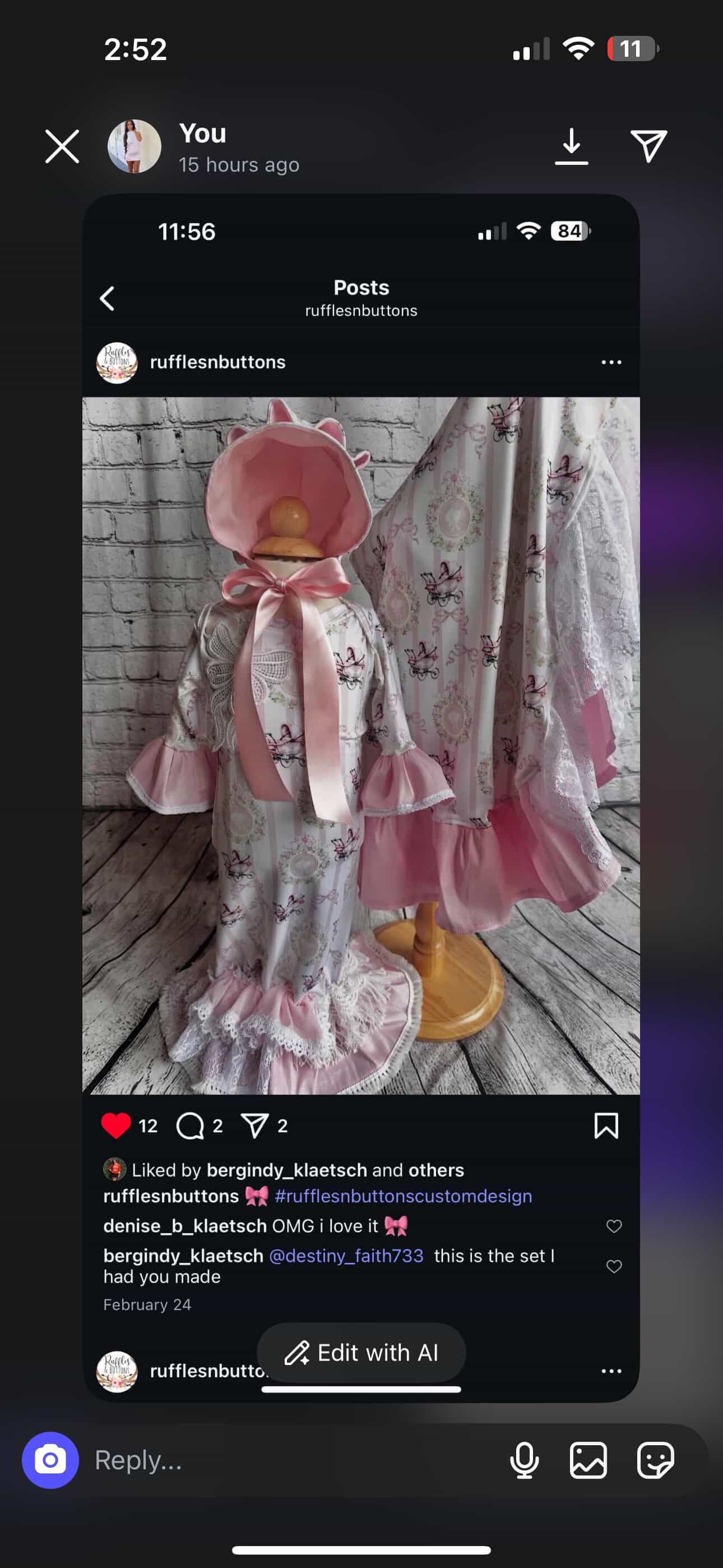 Reserved- gown set, cocoon sash set