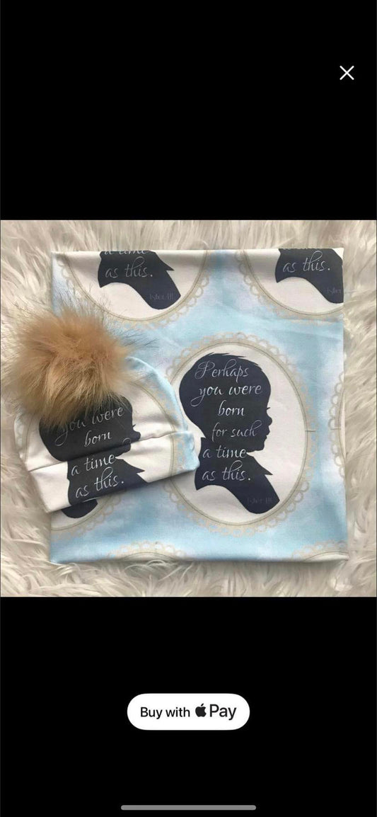 Baby boy scripture Swaddle set