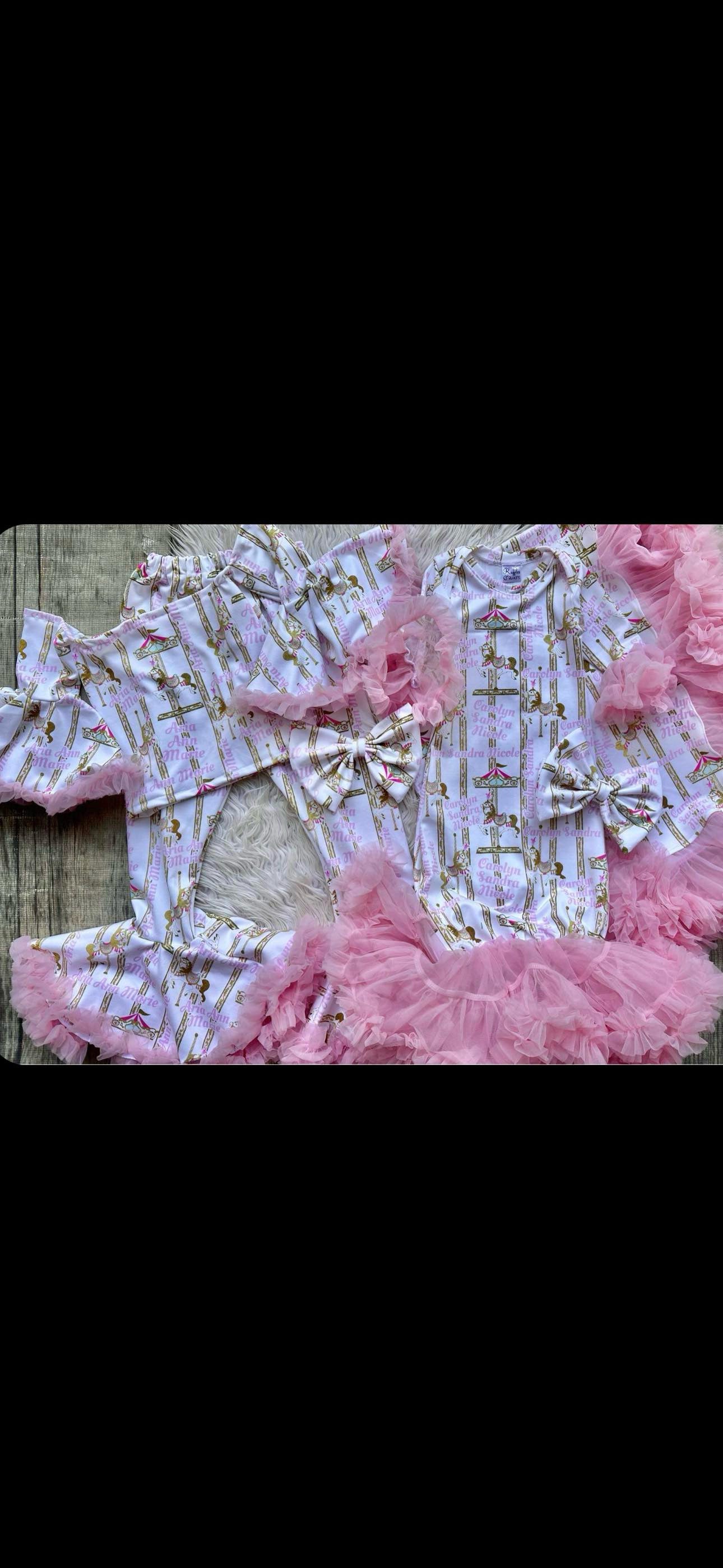 Reserved- gown set and bell bottom pant set, no bows