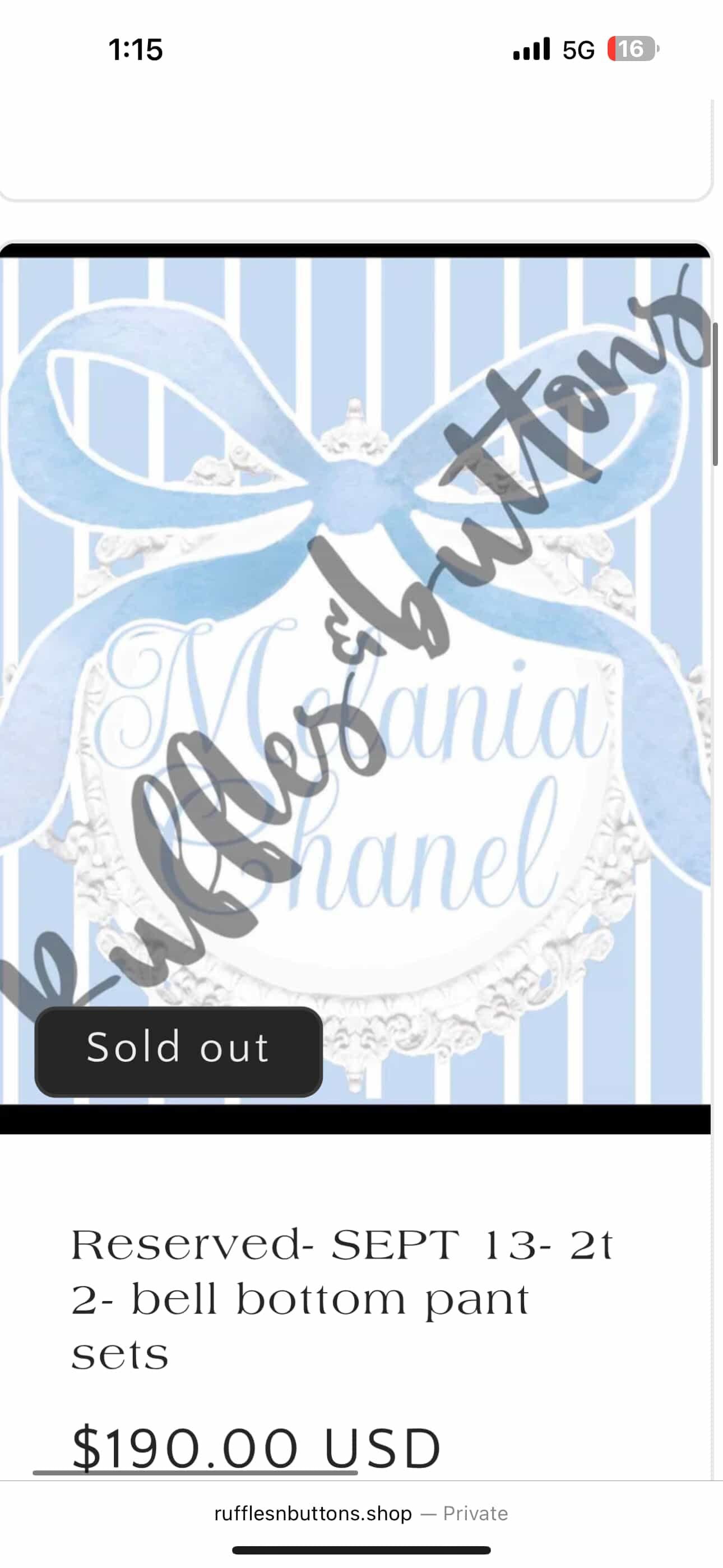 Reserved- 3 gown sets AUG 3