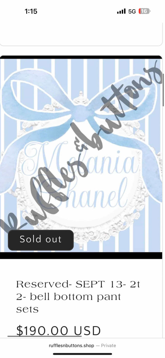 Reserved- 3 gown sets AUG 3