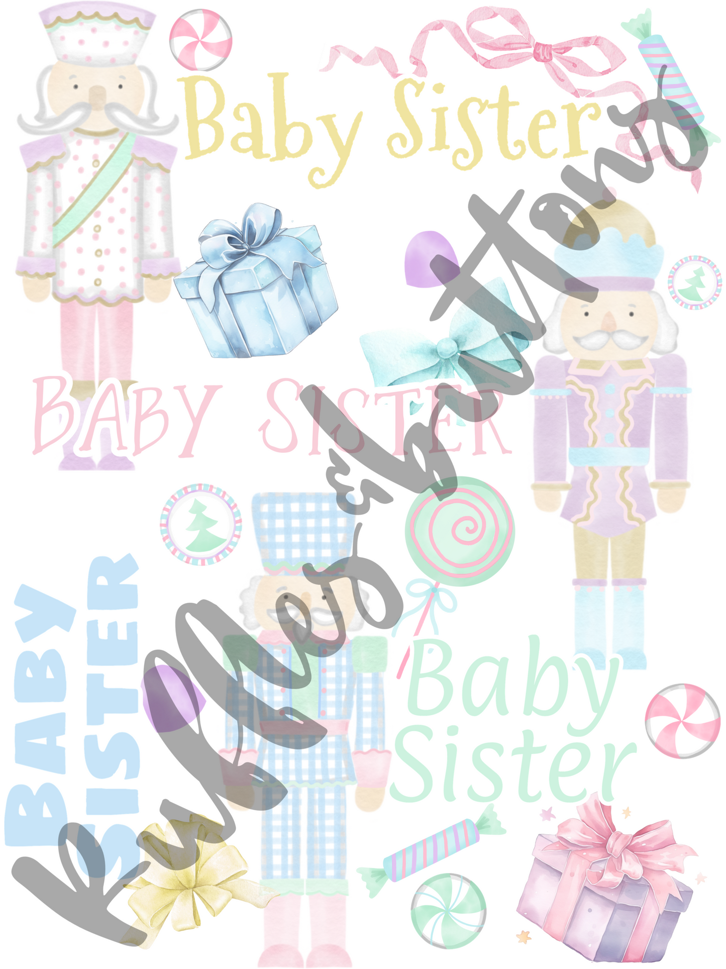 Reserved- baby sister/big sister gown set and dress