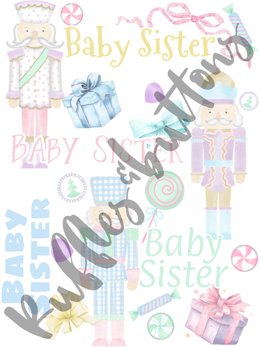 Reserved- baby sister/big sister gown set and dress