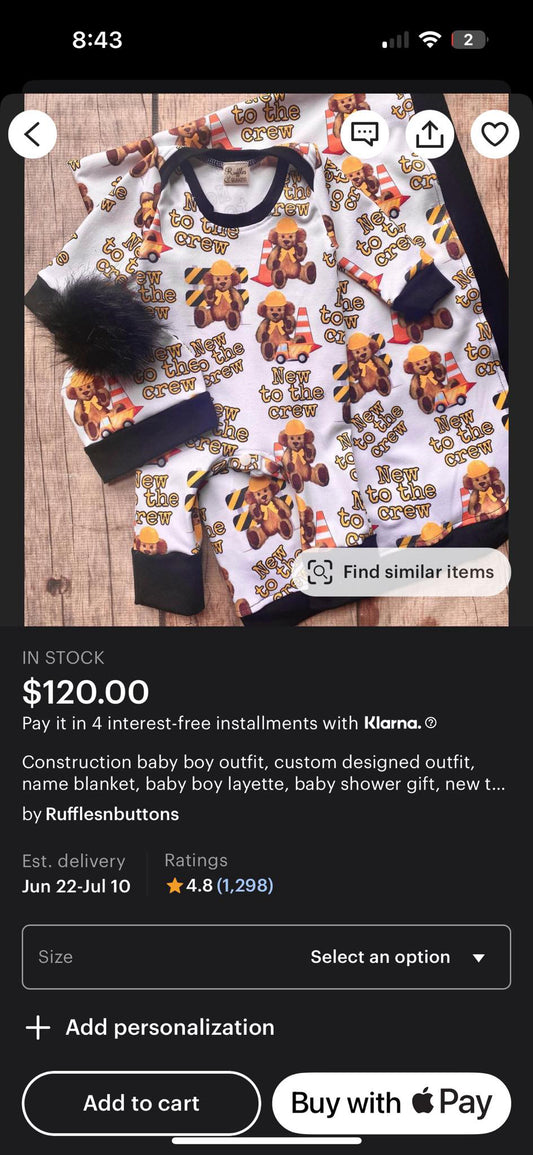 Reserved- new to the crew romper